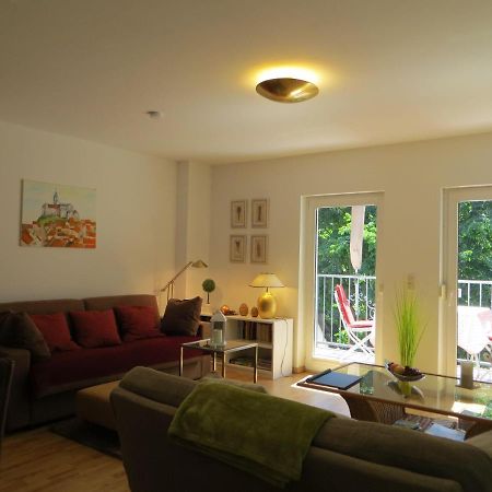Weisses-Haus-Am-Kurpark-Fewo-Waldblick เควดลินบวร์ก ภายนอก รูปภาพ