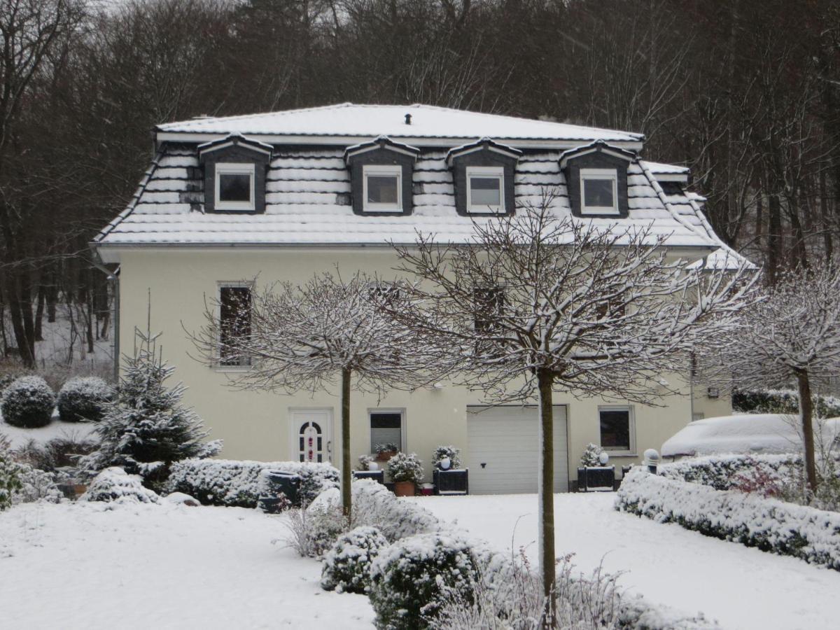 Weisses-Haus-Am-Kurpark-Fewo-Waldblick เควดลินบวร์ก ภายนอก รูปภาพ